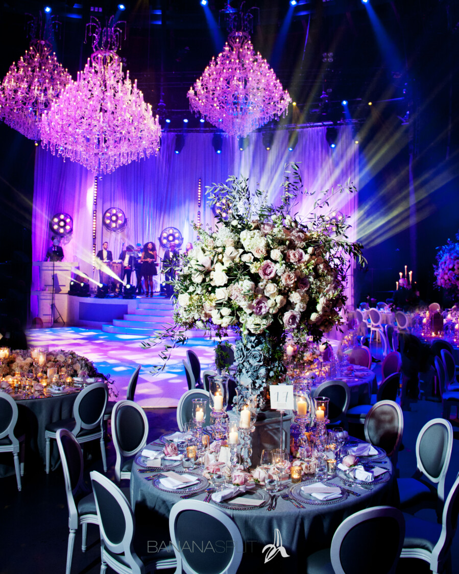 Close up image of bouquet on a dining table