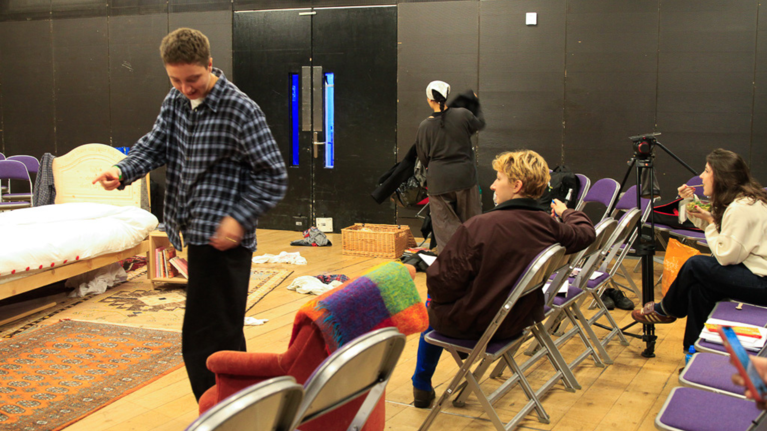 young people rehearsing for a play
